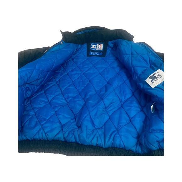 NBA Vintage 90s Orlando Magic Starter Black and Blue Puffer Jacket - Picture 5 of 11